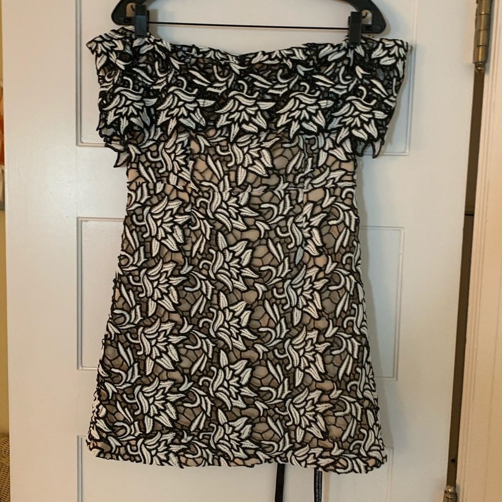 Lace off the shoulder dress